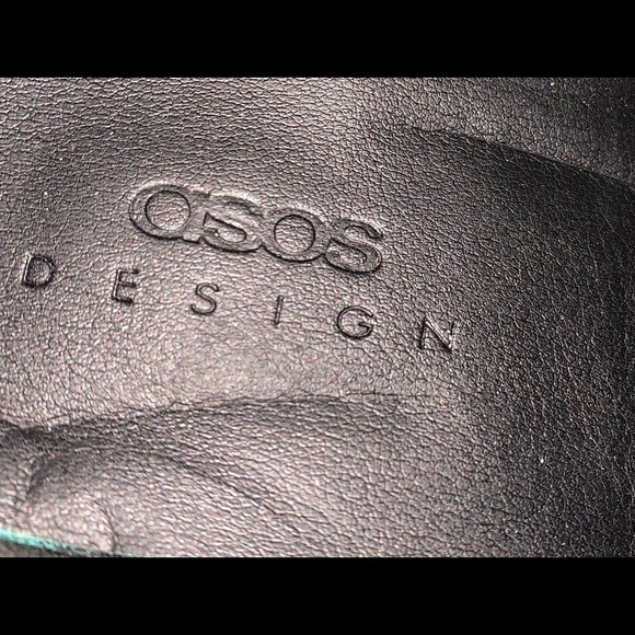 ASOS Design Retreat Heel Ankle Boots, Size 7, Black Faux Leather. - Picture 6 of 6